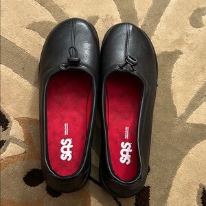 SAS Flex Funk Slip On Loafers Flats Toggle Comfort Black Nursing Work Shoes: 8.5